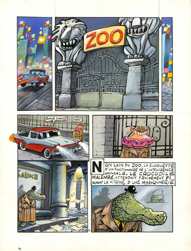 Colored original page, La Vache, Johan De Moor