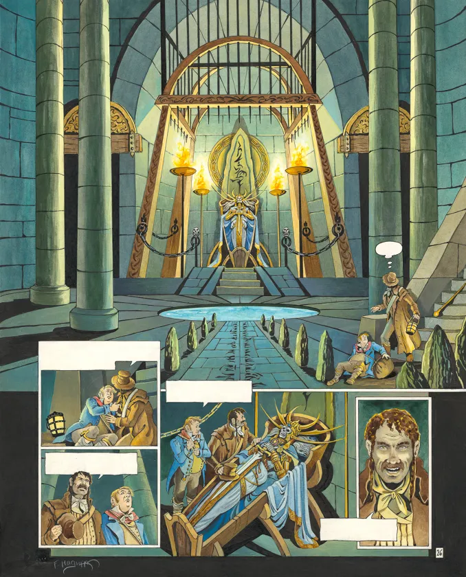 Colored original page, L'Héritage d'Émilie, Le Domaine Hatcliff (T.1), Florence Magnin