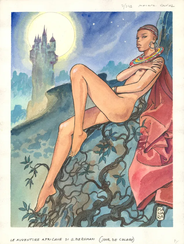 Cover, Les Aventures Africaines de Giuseppe Bergman, Jour de colère (T.4), Milo Manara