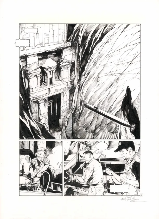 Planche noir et blanc, Sanctuaire, Môth (T.3), Christophe Bec