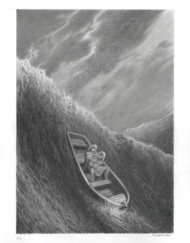 Illustration noir et blanc, Tristan et Iseult, Paul & Gaëtan Brizzi