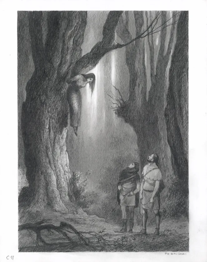 Illustration noir et blanc, Tristan et Iseult, Paul & Gaëtan Brizzi