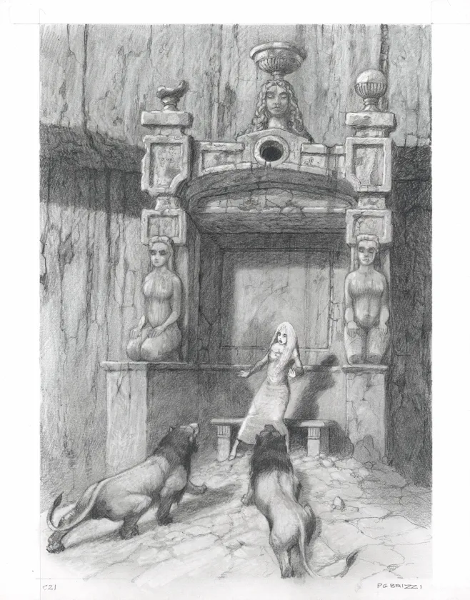 Illustration noir et blanc, Tristan et Iseult, Paul & Gaëtan Brizzi