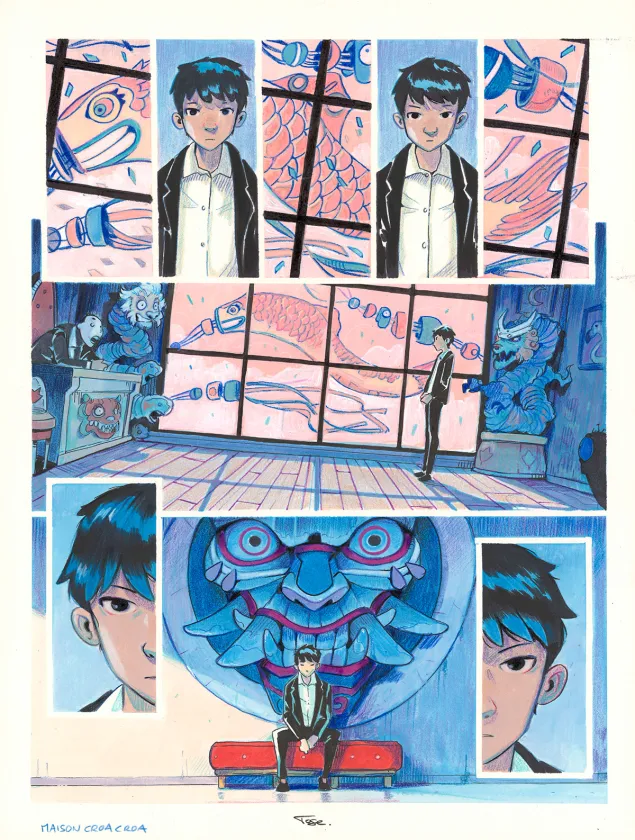 Colored original page, Maison Croa Croa, Davide Tosello