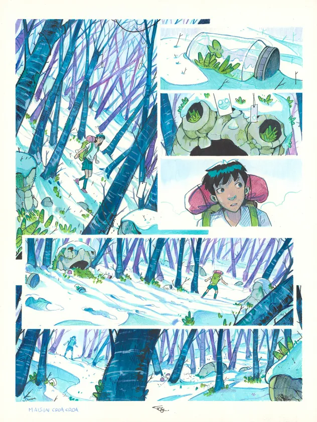 Colored original page, Maison Croa Croa, Davide Tosello