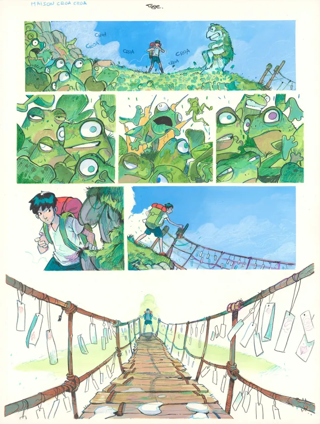 Colored original page, Maison Croa Croa, Davide Tosello