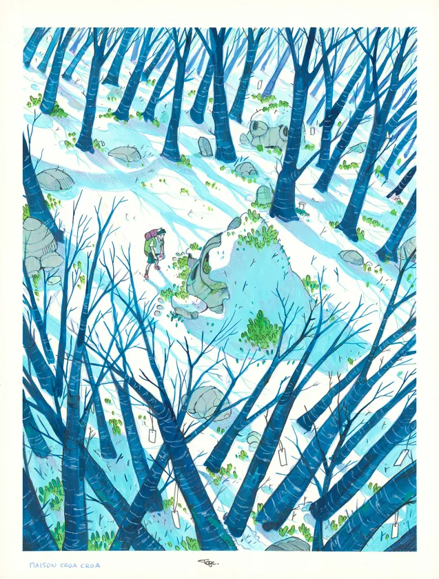 Colored original page, Maison Croa Croa, Davide Tosello