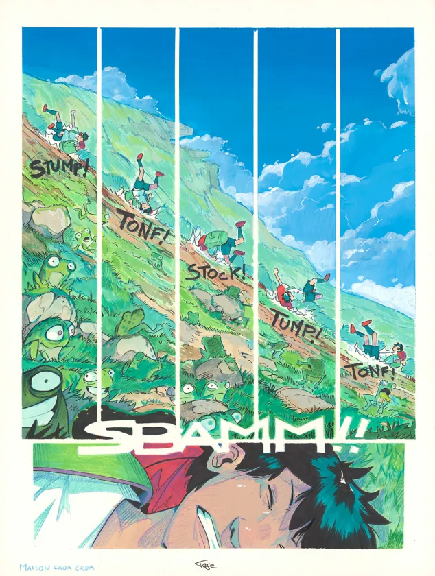 Colored original page, Maison Croa Croa, Davide Tosello