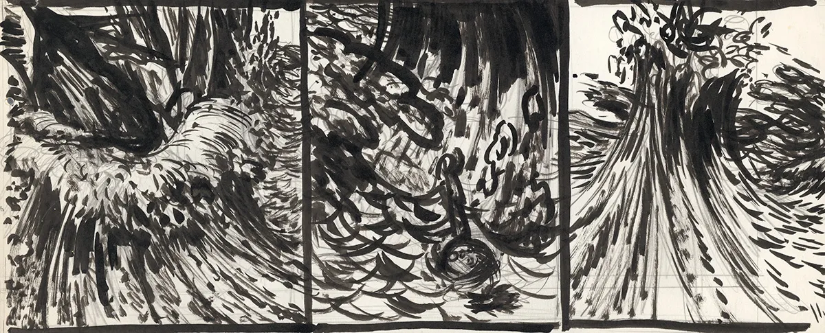 Planche noir et blanc, Corentin, Paul Cuvelier