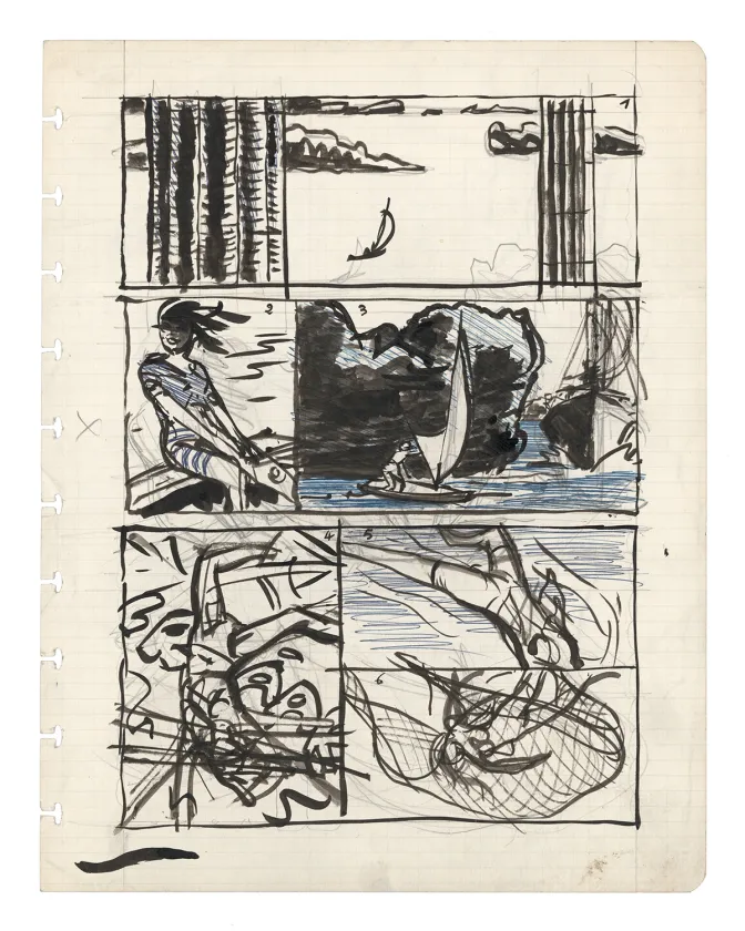 Planche noir et blanc, Paul Cuvelier