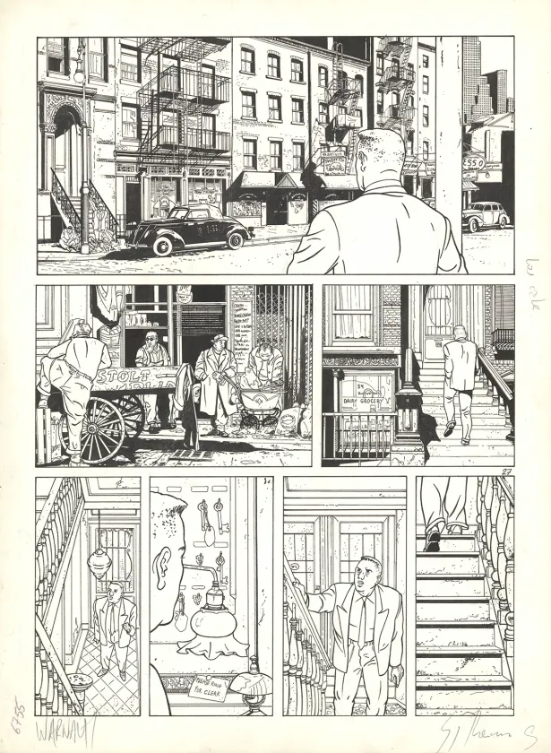 Black and white original page, Lou Cale, La poupée brisée (T.1),  Warnauts et Raives