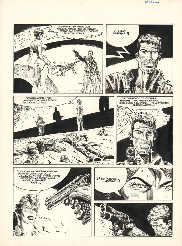 Planche noir et blanc, Kraken, Jordi Bernet