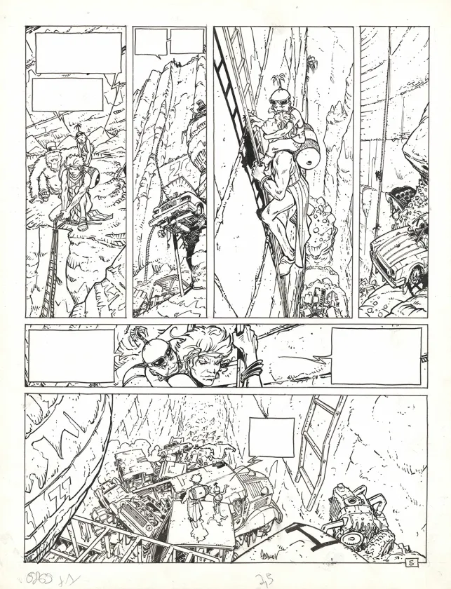 Planche noir et blanc, Dayak, Ghetto 9 (T.1), Philippe Adamov