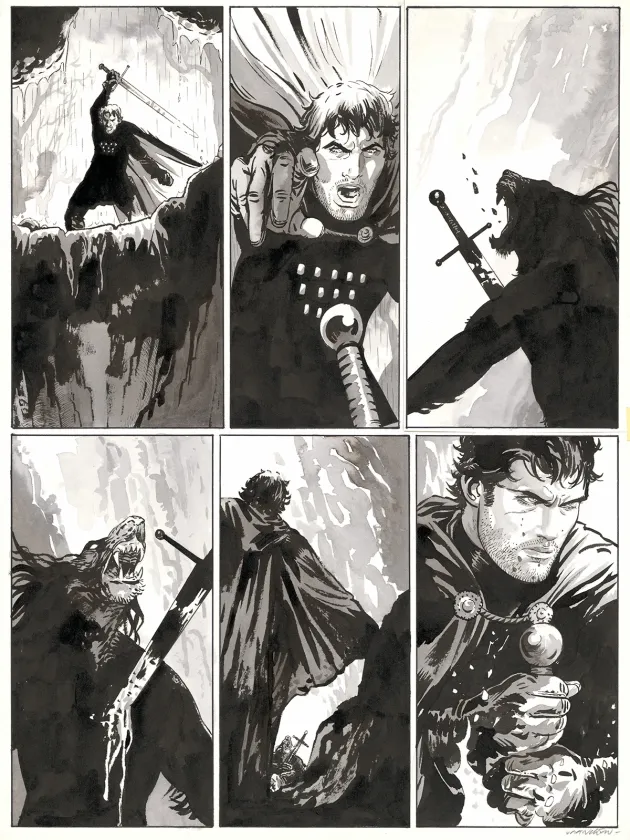 Black and white original page, H.ELL, La Mort, sous toutes les formes (T.1), Bernard Vrancken