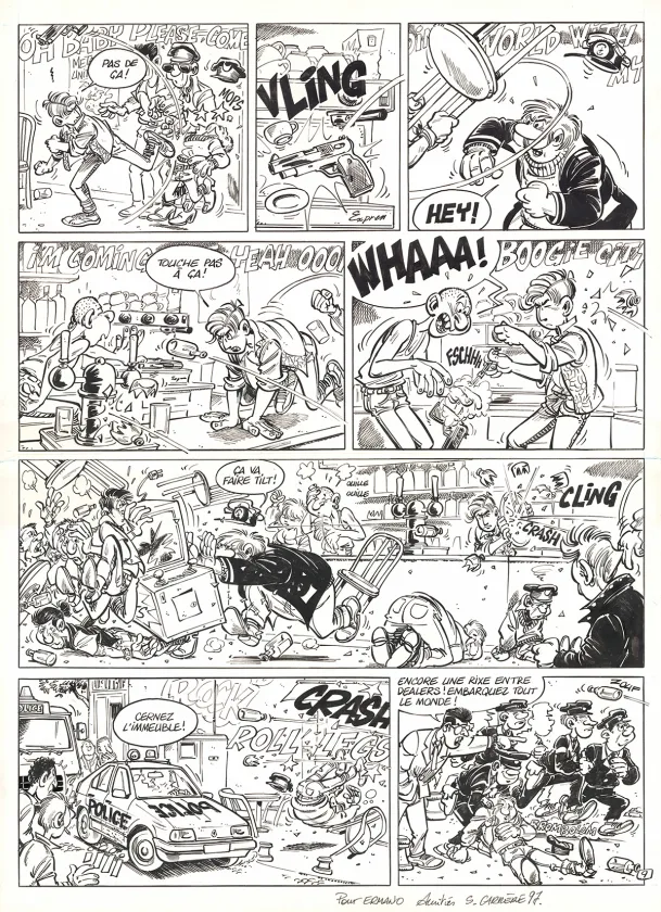 Planche noir et blanc, Léo Loden, Serge Carrère