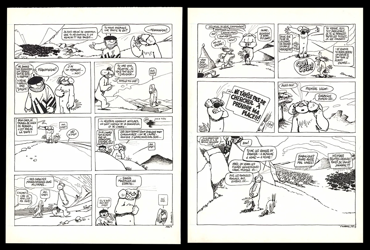 Planche noir et blanc, Le Génie des alpages , sabotage et paturage (T.11),  F'murr