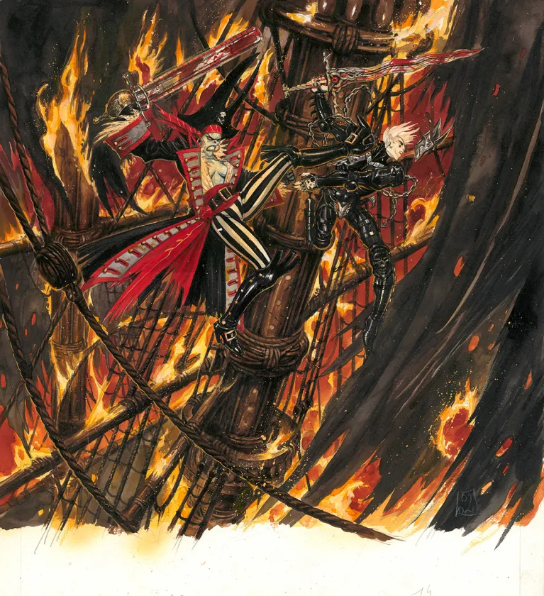 Illustration couleur, Requiem Chevalier Vampire, Danse macabre (T.2), Olivier Ledroit