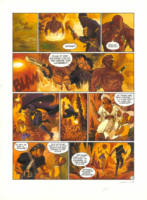 Colored original page, Gipsy, L'Aile Blanche (T.5), Enrico Marini
