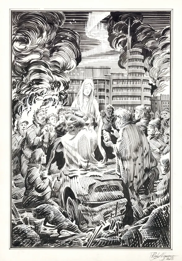 Illustration noir et blanc, OFF, Patrice Réglat-Vizzavona
