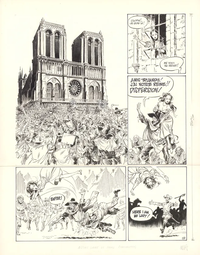 Black and white original page, Cinemastock,  Alexis