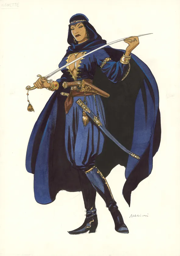 Colored illustration, Gipsy, Enrico Marini