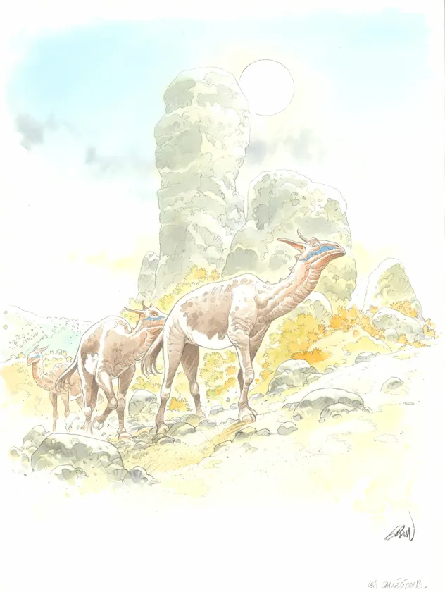 Illustration couleur, Les Hautes Herbes,  Grun
