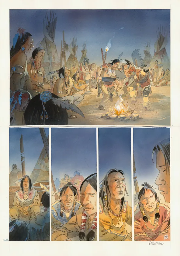 Planche couleur, Cheyenne, Patrick Prugne