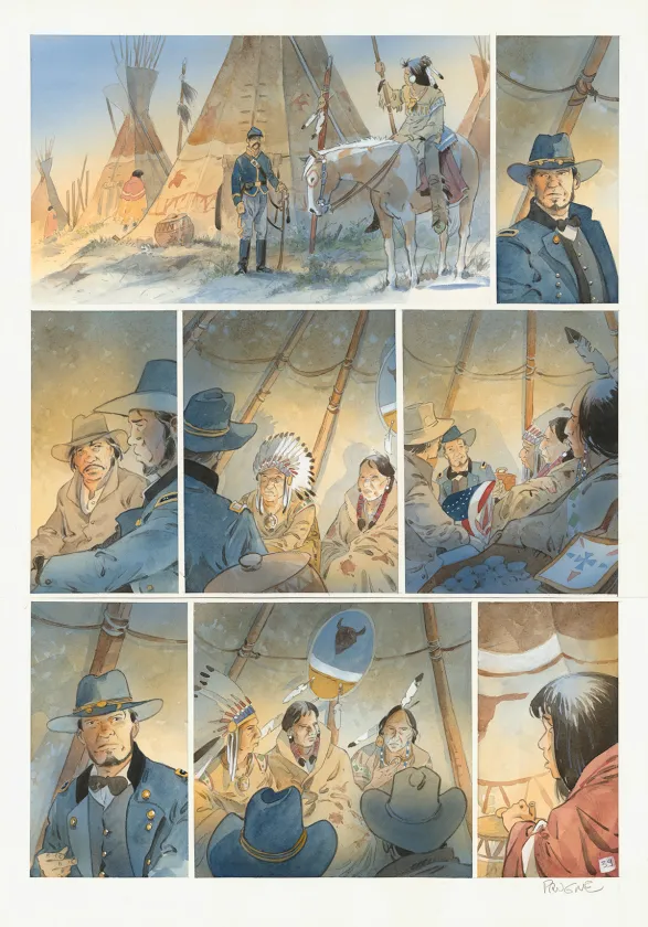 Planche couleur, Cheyenne, Patrick Prugne
