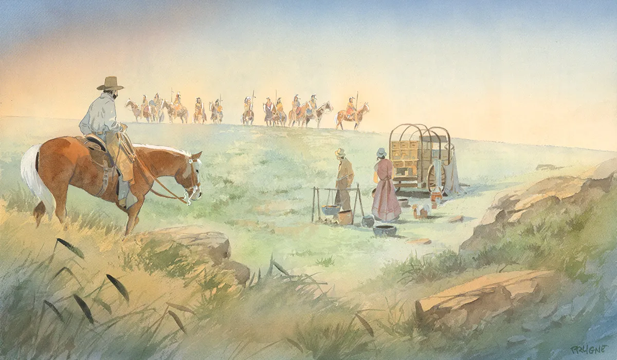 Illustration couleur, Cheyenne, Patrick Prugne