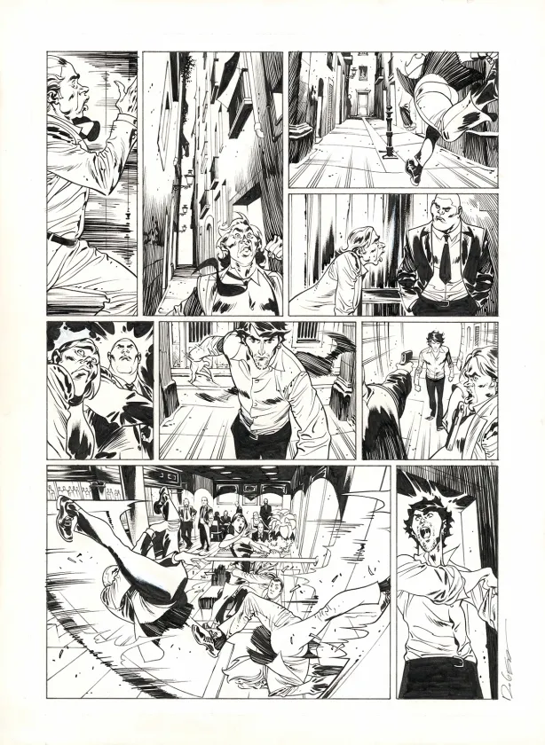 Planche noir et blanc, Jazz Maynard, Sans espoir (T.4),  Roger