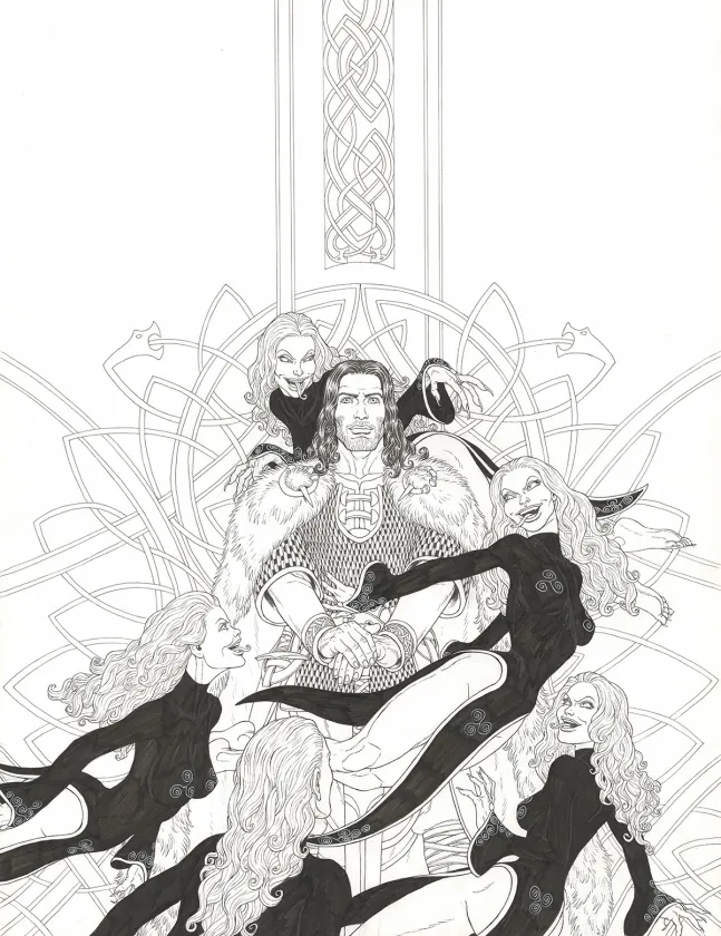 Couverture, Arthur, Une épopée celtique, Peredur le naïf (T.7), Jérôme Lereculey
