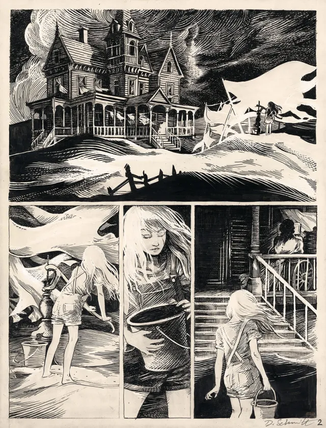 Black and white original page, Daria Schmitt