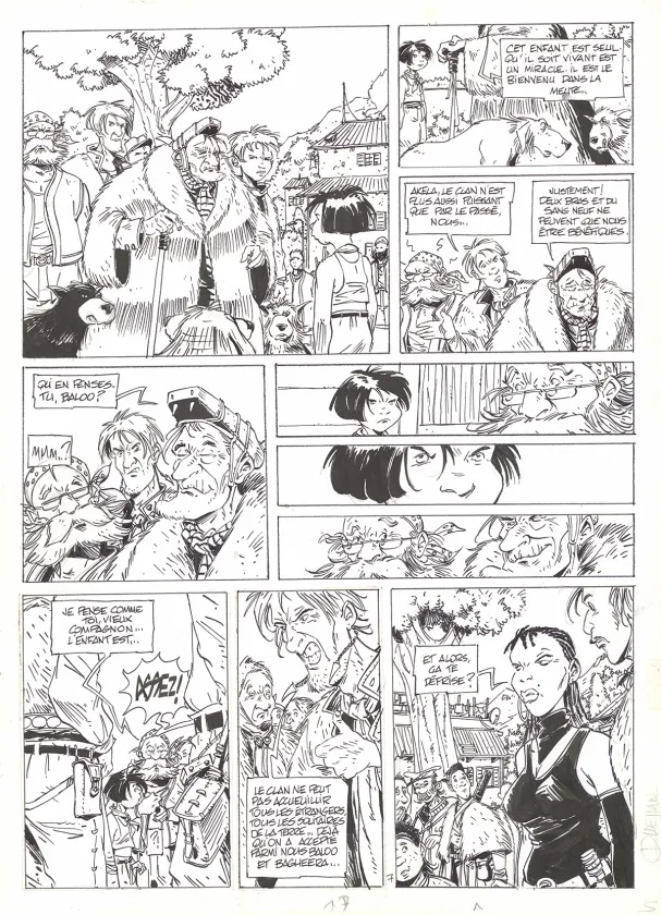 Black and white original page, Petit d'homme, L'Éveil (T.1), Marc N'Guessan