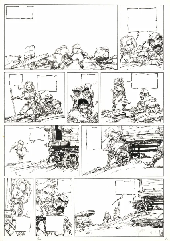 Black and white original page, Le Temps des cendres, Avant tout (T.1), Fabrice Meddour