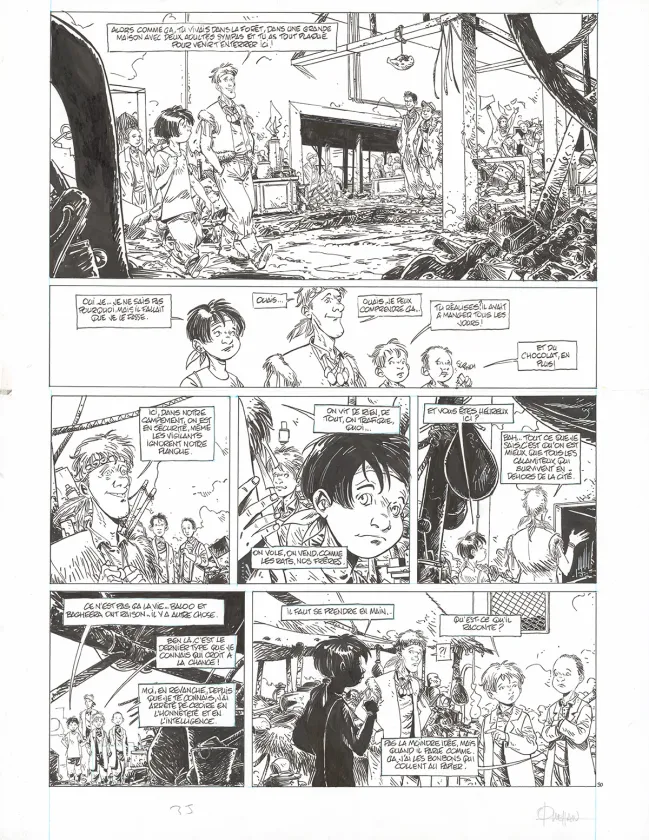 Black and white original page, Petit d'homme, Secret (T.2), Marc N'Guessan