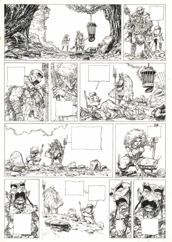 Black and white original page, Le Temps des cendres, Avant tout (T.1), Fabrice Meddour