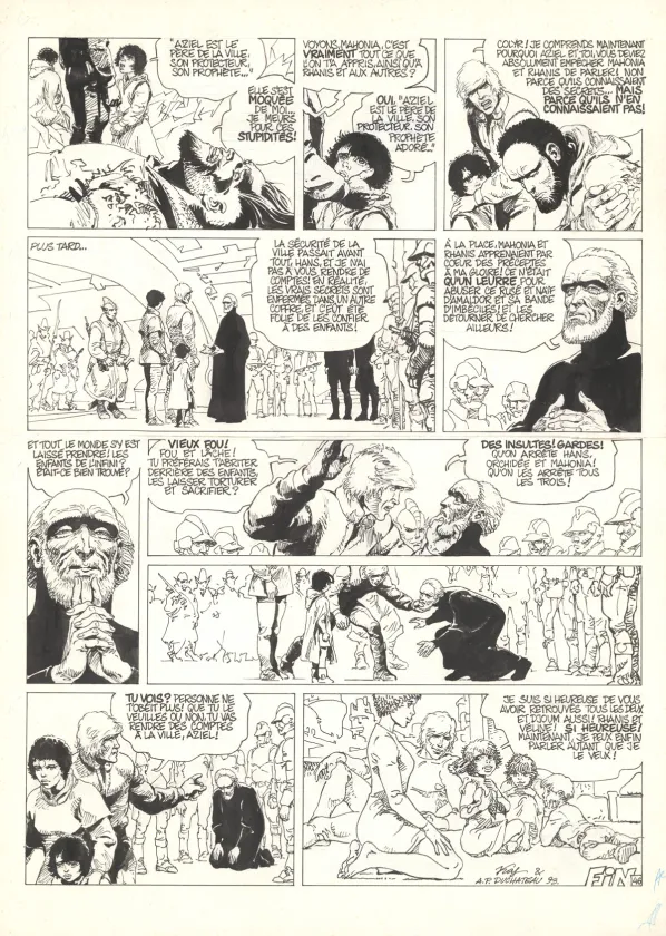 Planche noir et blanc, Hans, Le Visage du monstre (T.8),  Kas