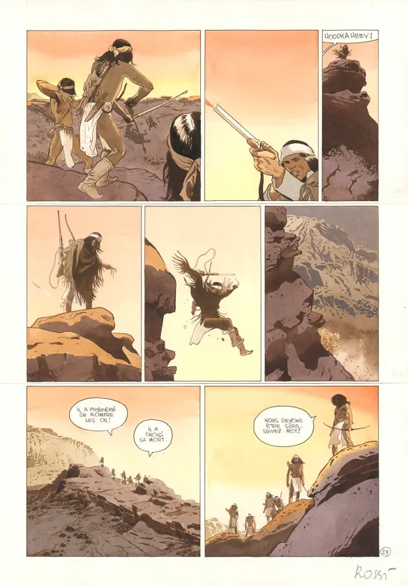 Colored original page, Comanche Trail, Christian Rossi