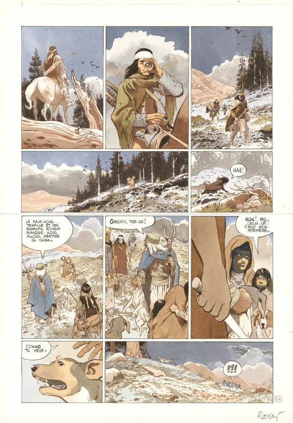 Colored original page, Comanche Trail, Christian Rossi