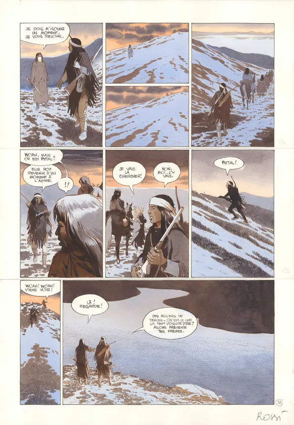 Colored original page, Comanche Trail, Christian Rossi