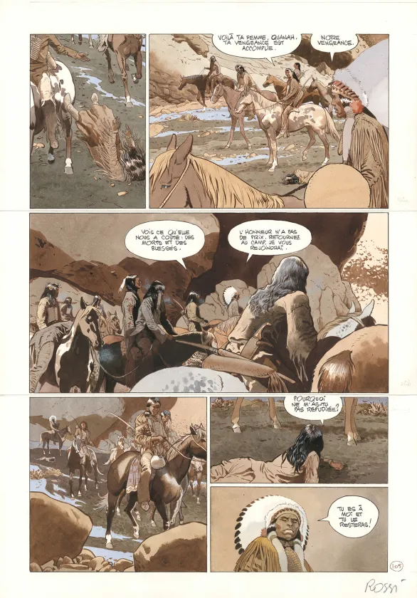 Colored original page, Comanche Trail, Christian Rossi
