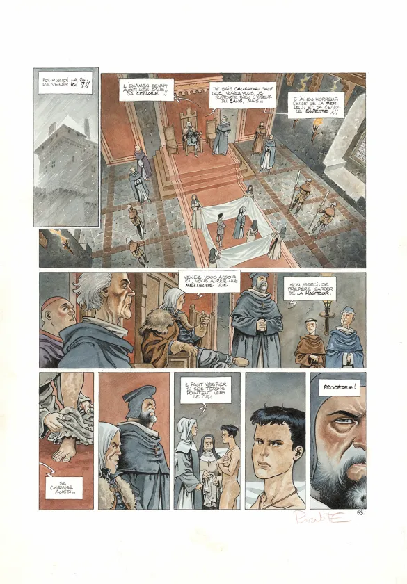 Colored original page, Cauchon... Ou l'homme qui tua Jeanne d'Arc, Joël Parnotte