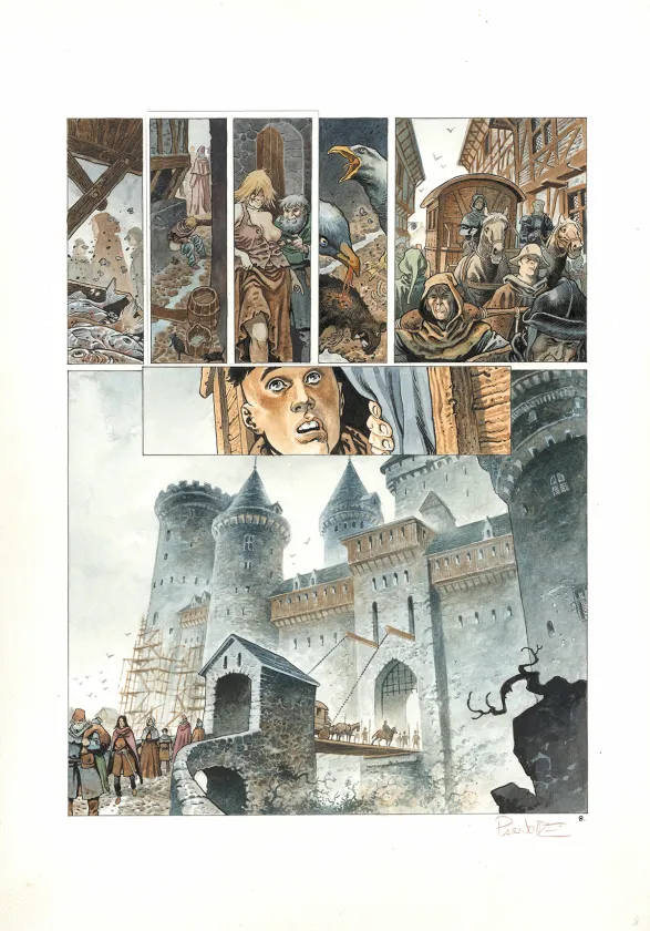 Colored original page, Cauchon... Ou l'homme qui tua Jeanne d'Arc, Joël Parnotte