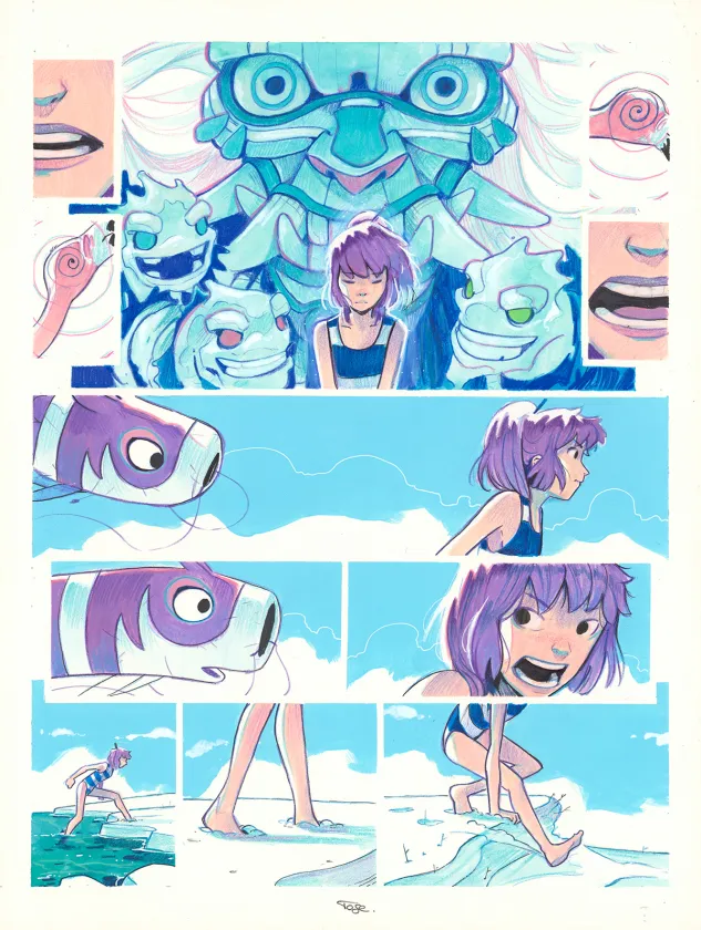 Colored original page, Maison Croa Croa, Davide Tosello