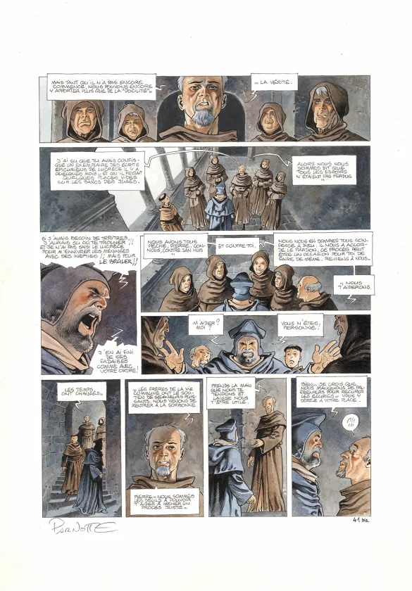 Colored original page, Cauchon... Ou l'homme qui tua Jeanne d'Arc, Joël Parnotte
