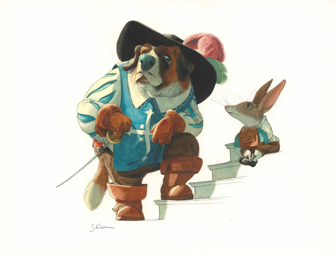 Colored illustration, Les Mousquetaires de l'Ombre, Quentin Gréban
