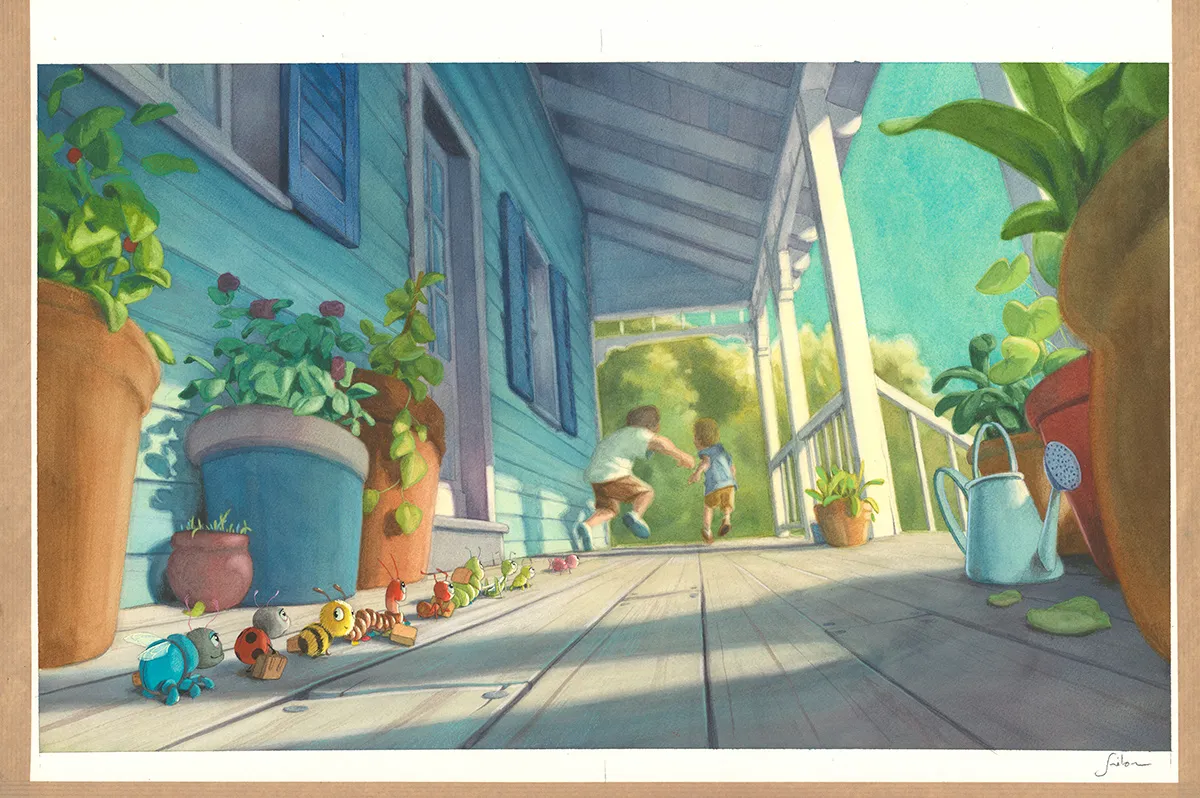 Illustration couleur, À la découverte des humains, Quentin Gréban