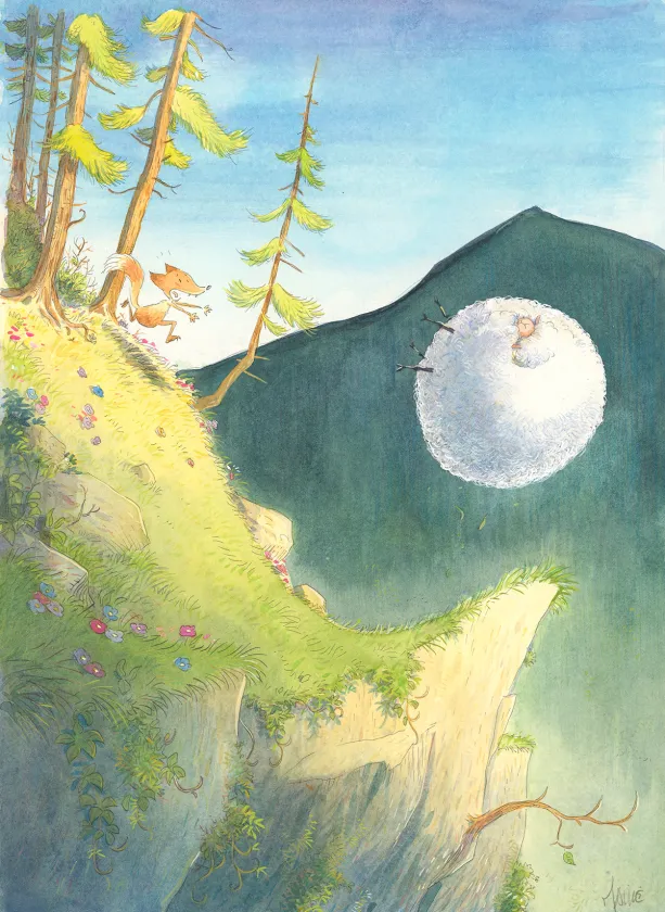 Illustration couleur, Edmond gros mouton, Vincent Mallié