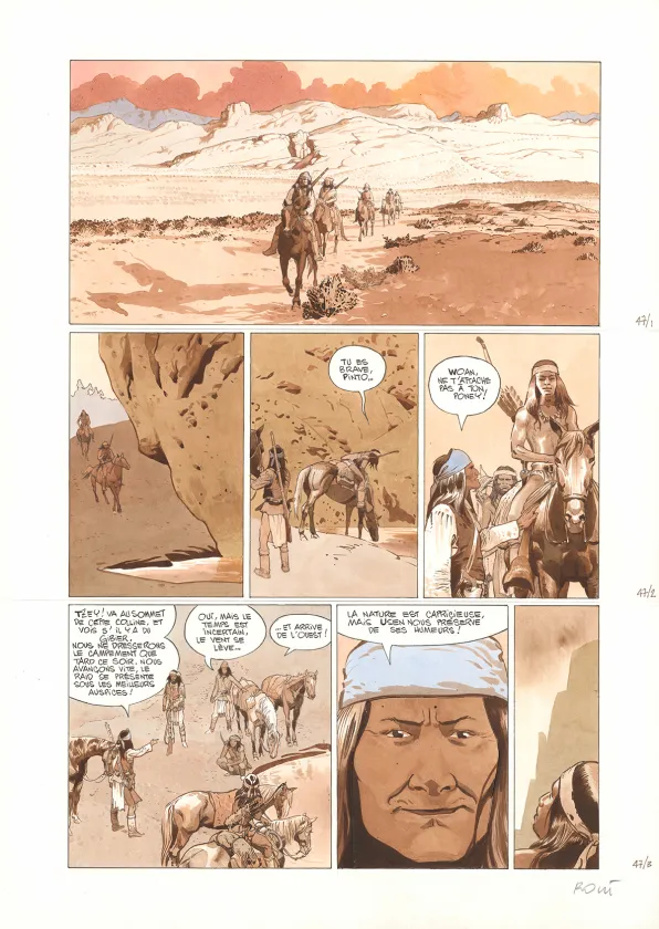 Colored original page, Golden West, Christian Rossi