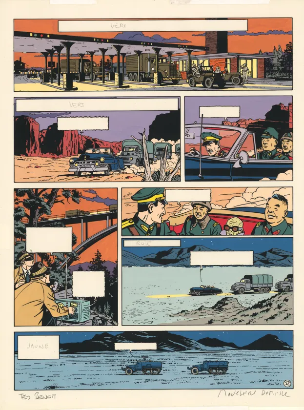 Color layout, Blake et Mortimer, Ted Benoit